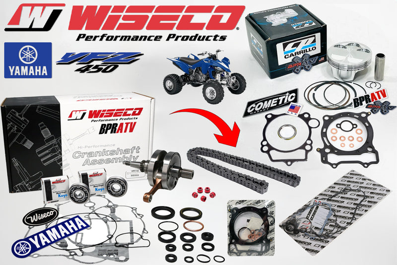 YFZ450 YFZ 450 Stock Bore CP Piston Wiseco Crank Full Motor Gaskets Rebuild Kit