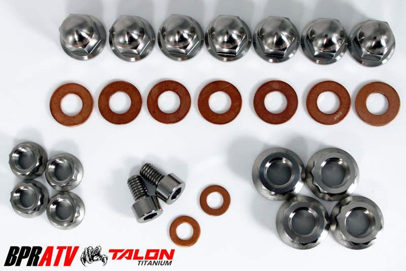 TITANIUM Yamaha Blaster 200 YFS200 Top End Engine Cylinder Head Cap Nuts Kit Set