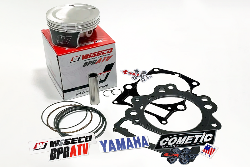 08-14 19+ Grizzly 700 105.5 Wiseco Piston 11.5:1 734 Top End Gaskets Rebuild Kit