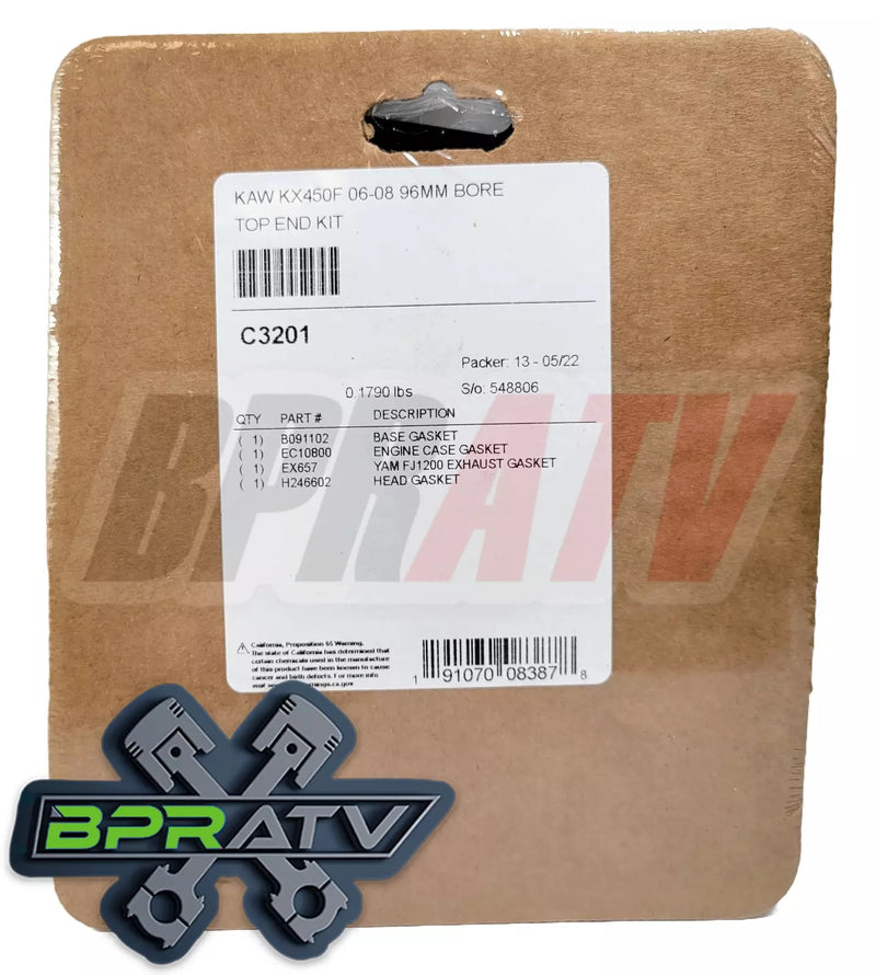 KFX450R Wiseco 96 mm Piston Kit + Cometic MLS Gasket & Kibblewhite RED Seals ATV