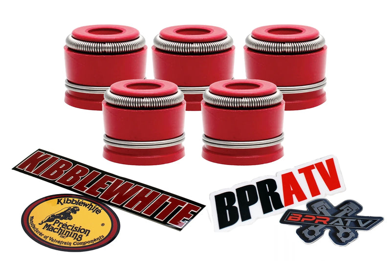 New Kibblewhite +1mm Stainless Valve Kit YFZ450 YFZ 450R YZ450F RED Viton Seals!