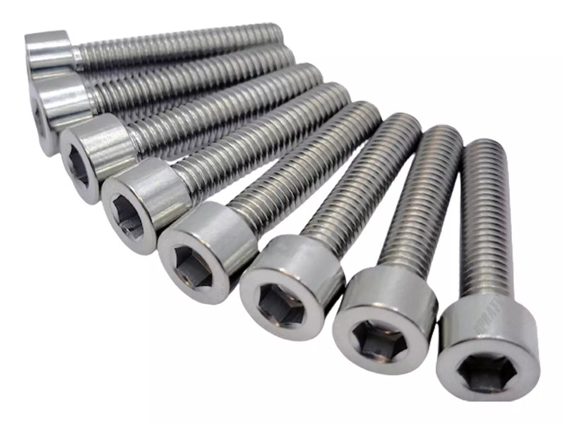 GSX1300R Hayabusa Titanium Exhaust Bolts Grade 5 Ti Head Pipe Bolt Kit Set of 8