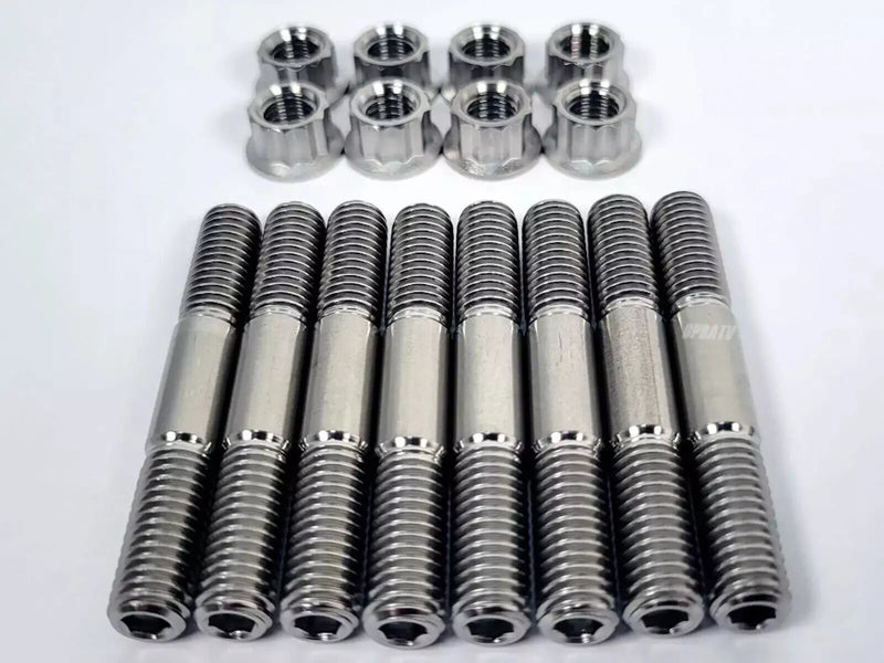 Yamaha Blaster TITANIUM Cylinder Bolts Head Studs Stud Bolt 12 Point Nut Kit Set