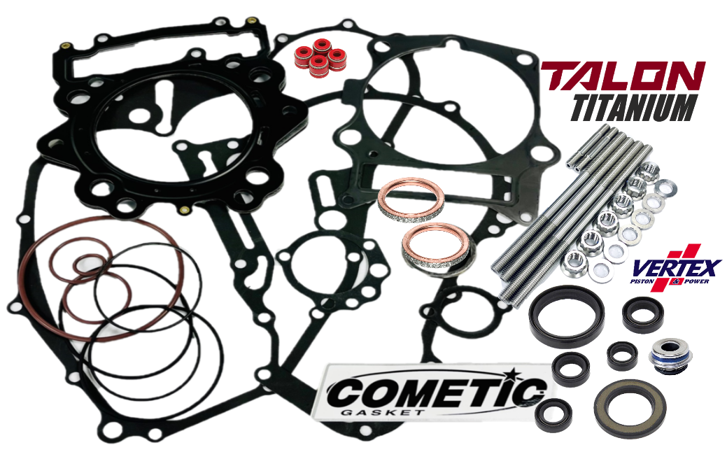 Raptor 700 Big Bore Gaskets Seals Kit TITANIUM Cylinder Head Stud Kit 105.5mm