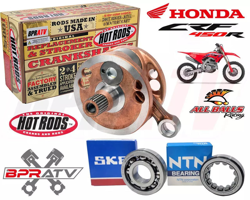 02-08 CRF450R CRF 450R Hotrods Stroker Crank +3 Crankshaft Rod Assembly Bearings