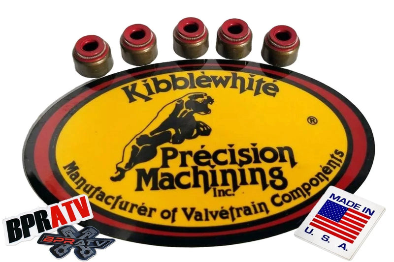 Kawasaki Prairie 700 Kibblewhite RED Viton Valve Stem Guide Seals Seal Set 8 Kit