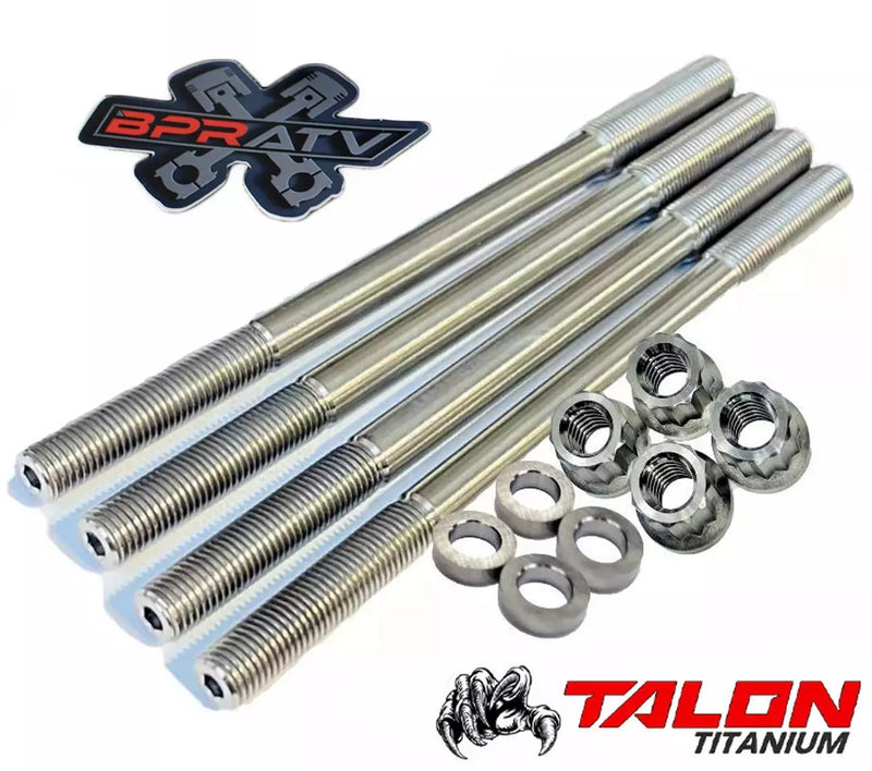 19+ KX450 KX450X Cylinder Head Studs TITANIUM 12 Point Nut Stud Bolt Upgrade Kit