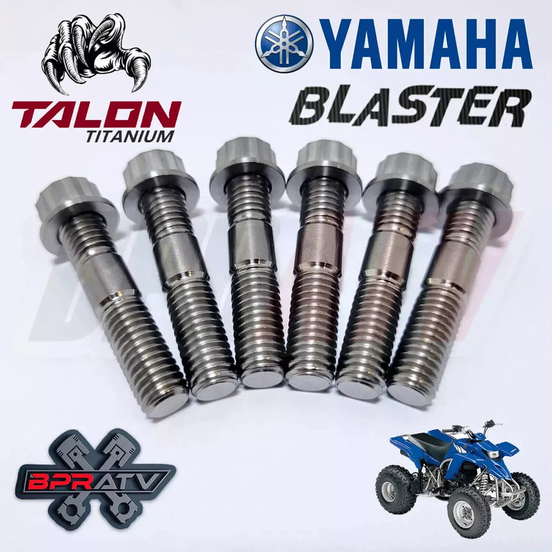 Yamaha Blaster TITANIUM Cylinder Bolts Head Studs Stud Bolt 12 Point Nut Kit Set