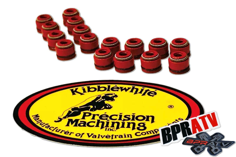 Kawasaki Prairie 700 Kibblewhite RED Viton Valve Stem Guide Seals Seal Set 8 Kit
