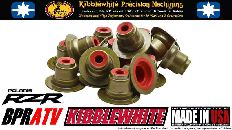 RZR XP Turbo A S4 Kibblewhite Valve Stem Seals Complete Set RED Viton Seal Kit 8