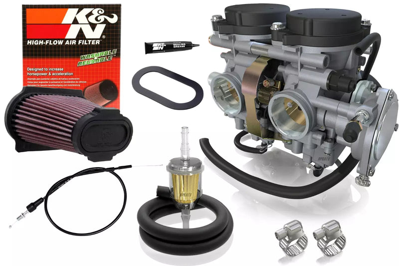 2001-2005 Raptor YFM 660 R Carb Kit Carburetor Cable K&N Filter Intakes Complete