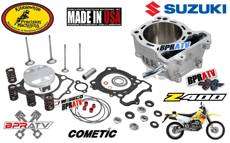 03-18 Suzuki LTZ400 KIBBLEWHITE Top End Piston Rebuild Kit Valves + Cylinder Kit