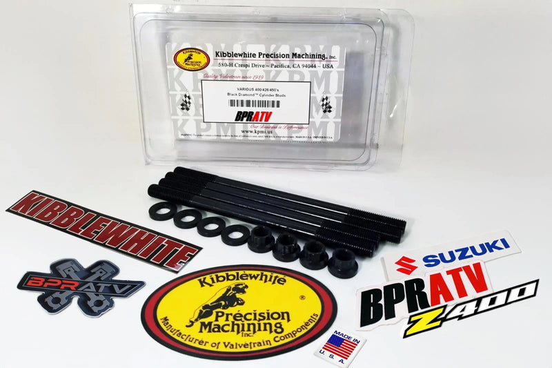 LTZ400 KFX400 Z400 KIBBLEWHITE Head Studs KPMI Heavy Duty Cylinder Head Stud Kit