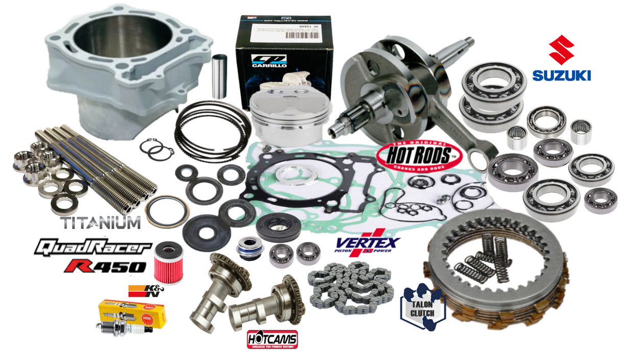 LTR450 LT-R 450 Hot Cams 98mm Big Bore Stroker Complete Motor Engine Rebuild Kit