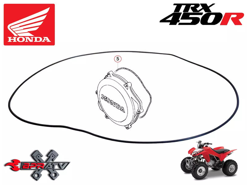 Hinson Racing Black Billet Clutch Cover & Gasket O-ring Honda TRX450R TRX 450ER