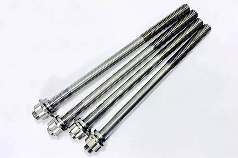 19+ KX450 KX450X Cylinder Head Studs TITANIUM 12 Point Nut Stud Bolt Upgrade Kit