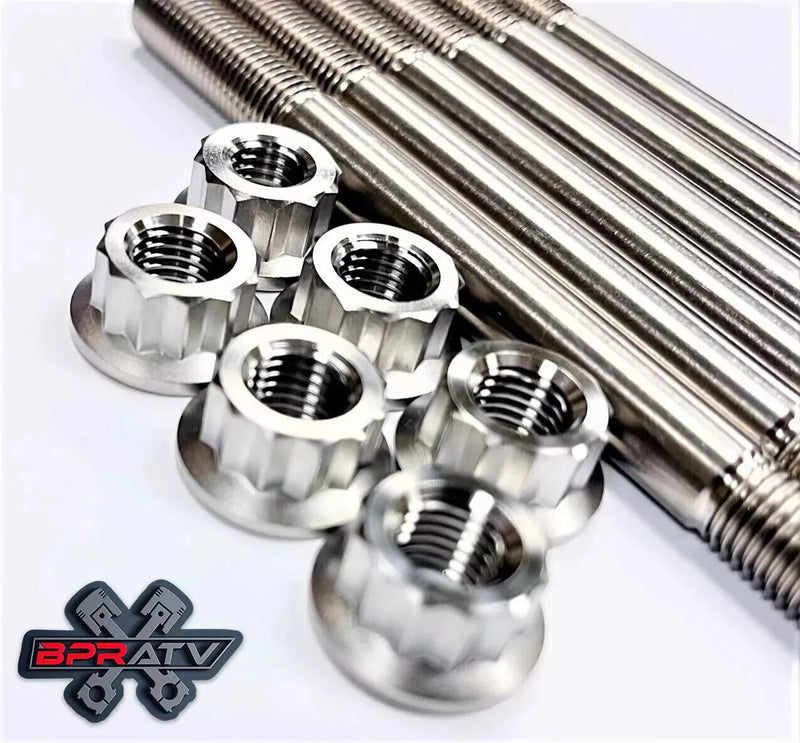 19+ KX450 KX450X Cylinder Head Studs TITANIUM 12 Point Nut Stud Bolt Upgrade Kit