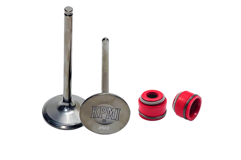 Kawasaki KX250F KX 250F Kibblewhite EXHAUST Valves & RED Viton Stem Seals '17-19