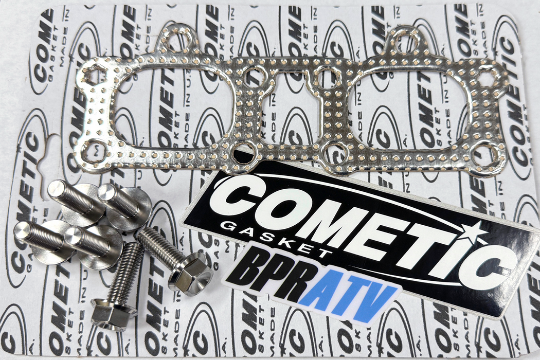 Titanium Exhaust Manifold Bolts Studs Screw & Cometic Gasket Polaris RZR XP 1000