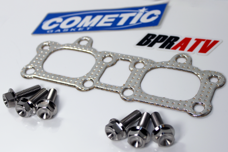 Cometic Manifold Exhaust Gasket Seal TITANIUM Bolts Polaris RZR XP 1000 3610184