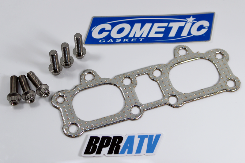 BPRATV Titanium Exhaust Manifold Bolts & Cometic Gaskets Polaris General XP 1000