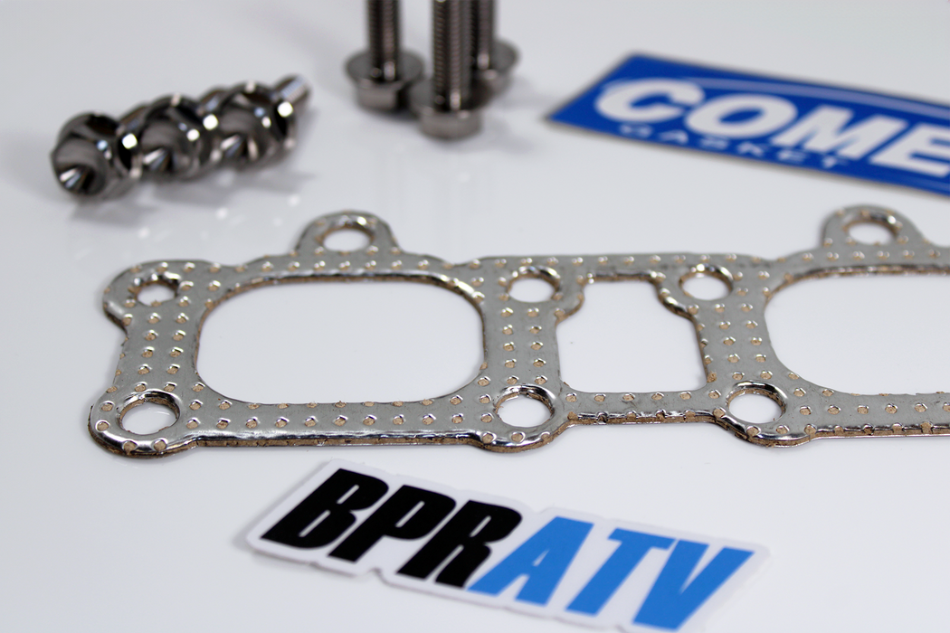 Titanium Exhaust Manifold Bolts Studs Screw & Cometic Gasket Polaris RZR XP 1000