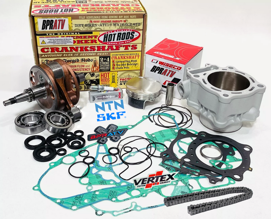 06-14 Honda TRX450R TRX 450R Hot Rods Crank & Wiseco Piston Cylinder Rebuild Kit