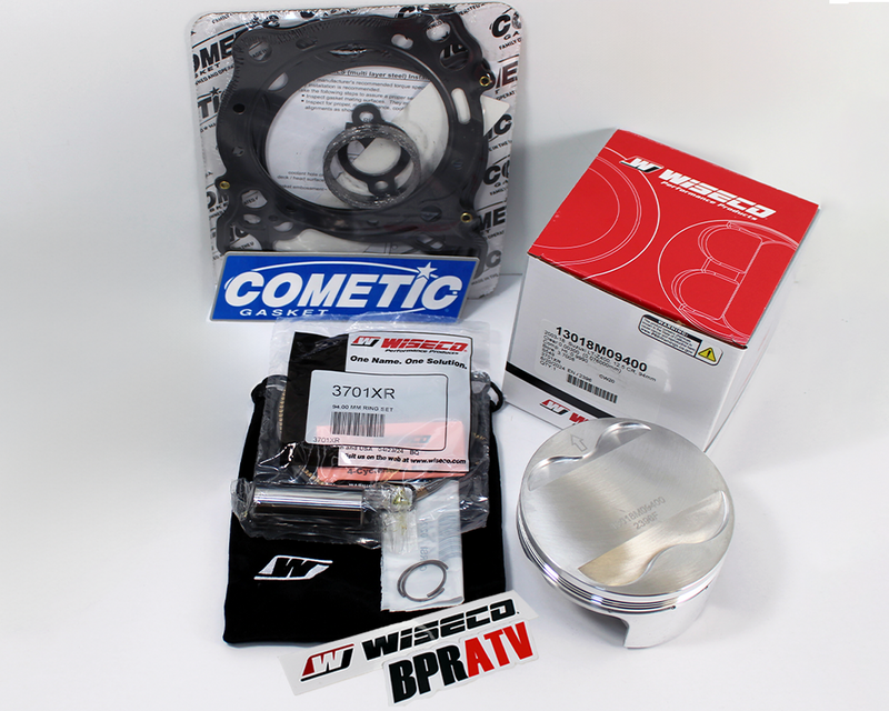 Suzuki LTZ400 94mm +4 Big Bore BPRATV Wiseco Piston 12.5 Cometic Gasket Top Kit