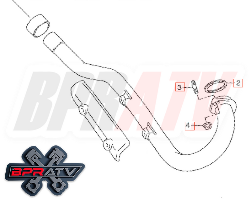 92-94 Suzuki DR650SE DR650SES Studs Ti Nuts Exhaust Manifold Gasket Repair Kit
