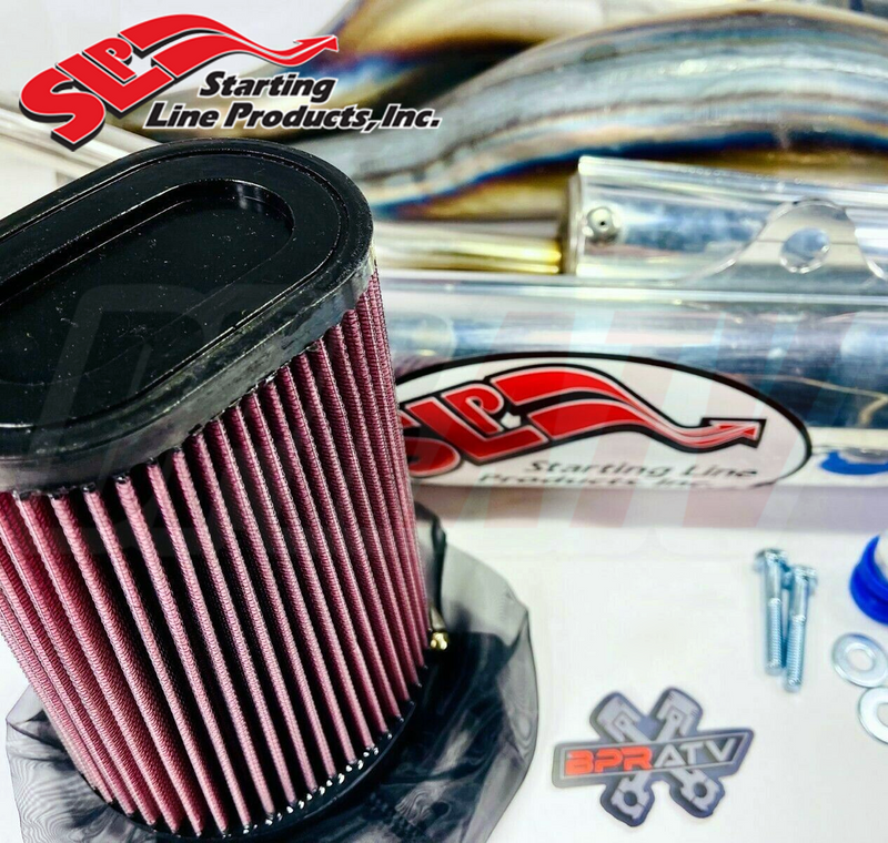 Yamaha BANSHEE SLP EXHAUST TWINS PIPES Stage 2 Pro Flow Filter Pre-Filter +10 HP