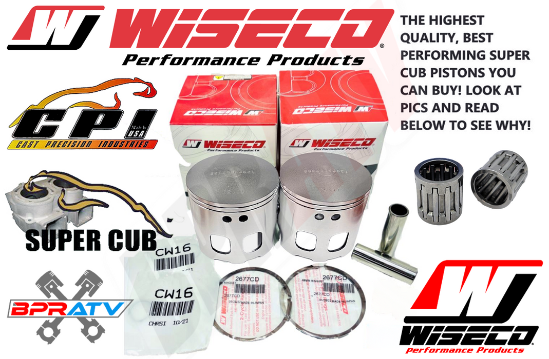 Banshee 472 CPI Super Cub Pistons 72mm Wiseco Racer Elite ArmorX Piston Set Pair