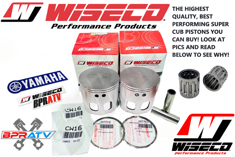 Banshee 521 Super Cub Pistons 72mm 10mm Cub Wiseco Racer Elite Coated Piston Set