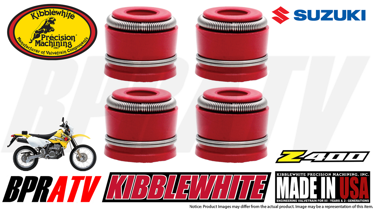 Suzuki DRZ400 DRZ 400 E SM Kibblewhite RED Viton Valve Stem Seals Set of 4 Four