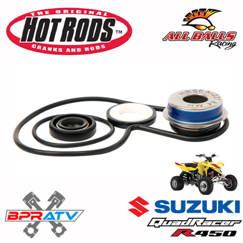 Suzuki LTR450 Hot Rods Water Pump Rebuild Kit Bearings Engine Cover Gasket Seal