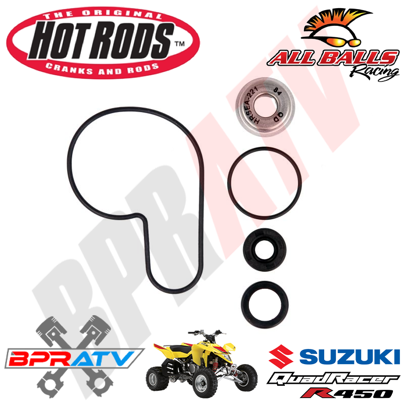 Suzuki LTR450 Hot Rods Water Pump Rebuild Kit Bearings Engine Cover Gasket Seal