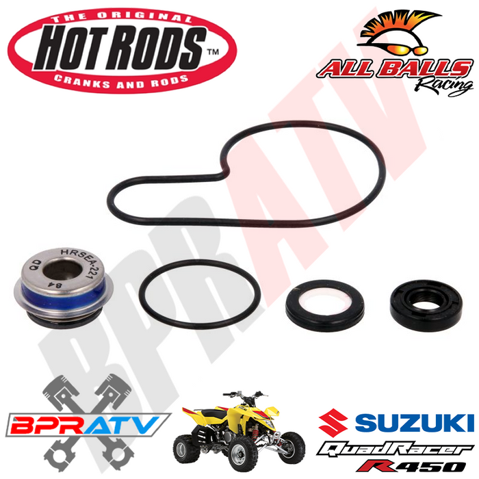 Suzuki LTR450 Hot Rods Water Pump Rebuild Kit Bearings Engine Cover Gasket Seal