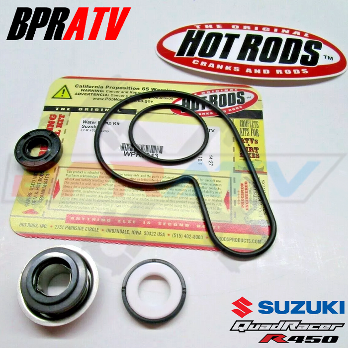 06-09 LTR450 LT-R 450 Hot Rods Water Pump Rebuild Kit Gasket Mech Seals WPK0043