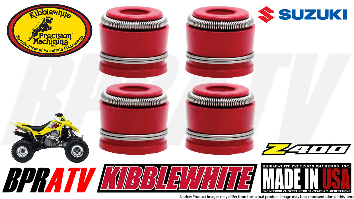 Suzuki LTZ400 LTZ 400 LT-Z Kibblewhite Viton Valve Stem Seals Seal Set of 4 Four