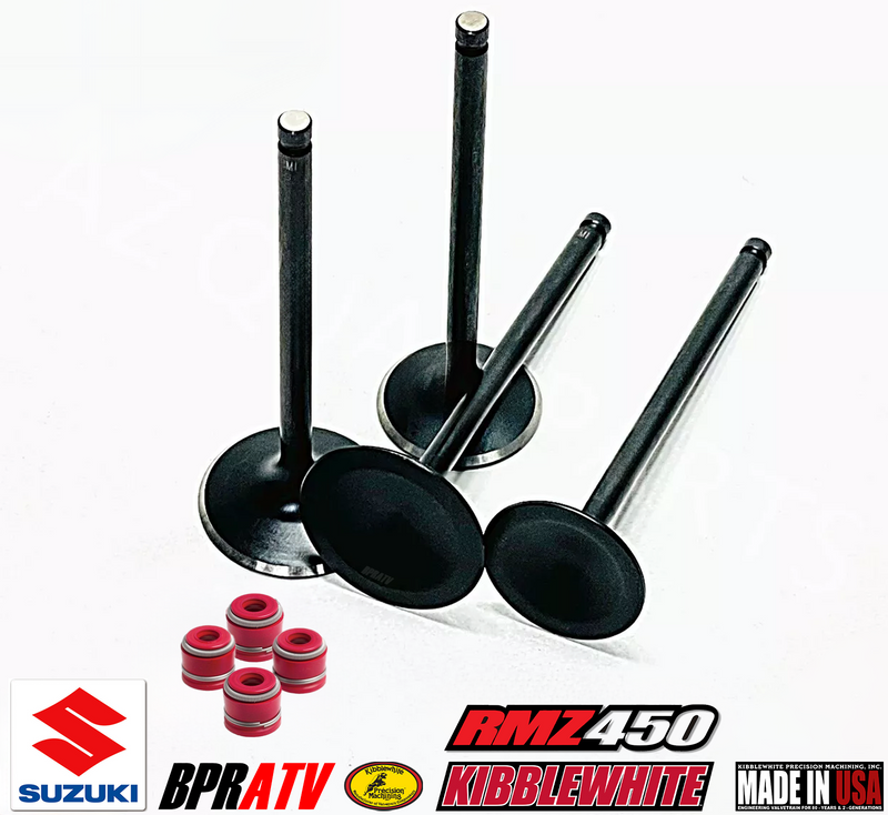2007 Suzuki RMZ450 Stock Replacement Kibblewhite Intake Exhaust Valves RED Seals