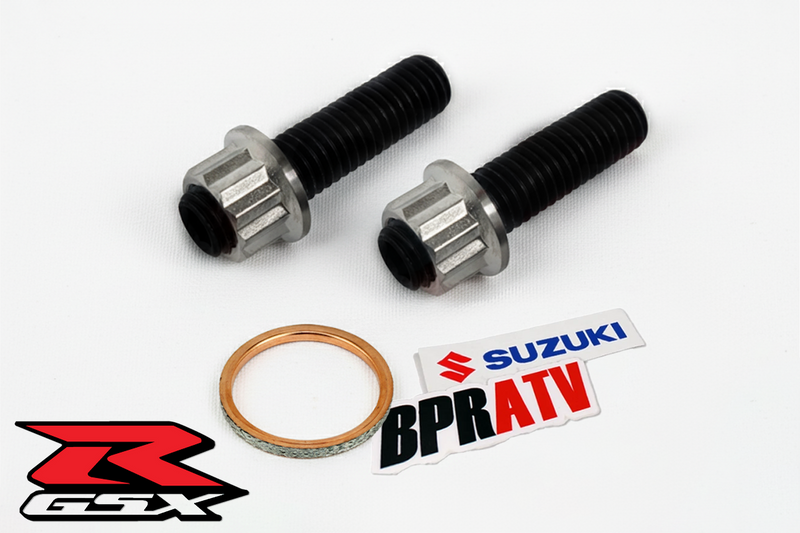 92-94 Suzuki DR650SE DR650SES Studs Ti Nuts Exhaust Manifold Gasket Repair Kit