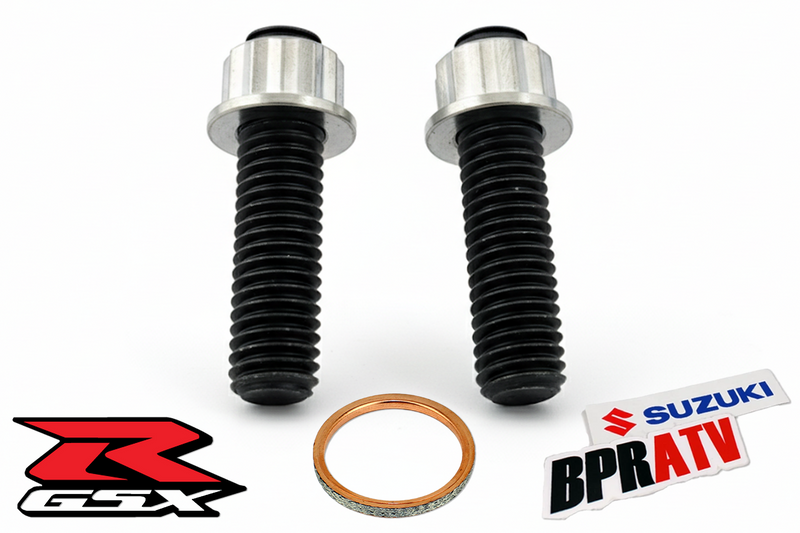 92-94 Suzuki DR650SE DR650SES Studs Ti Nuts Exhaust Manifold Gasket Repair Kit