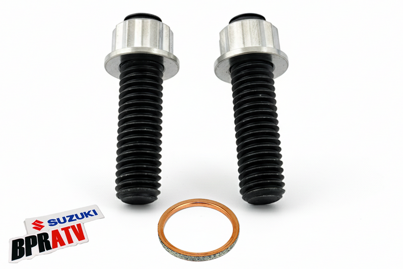 92-94 Suzuki DR650SE DR650SES Studs Ti Nuts Exhaust Manifold Gasket Repair Kit