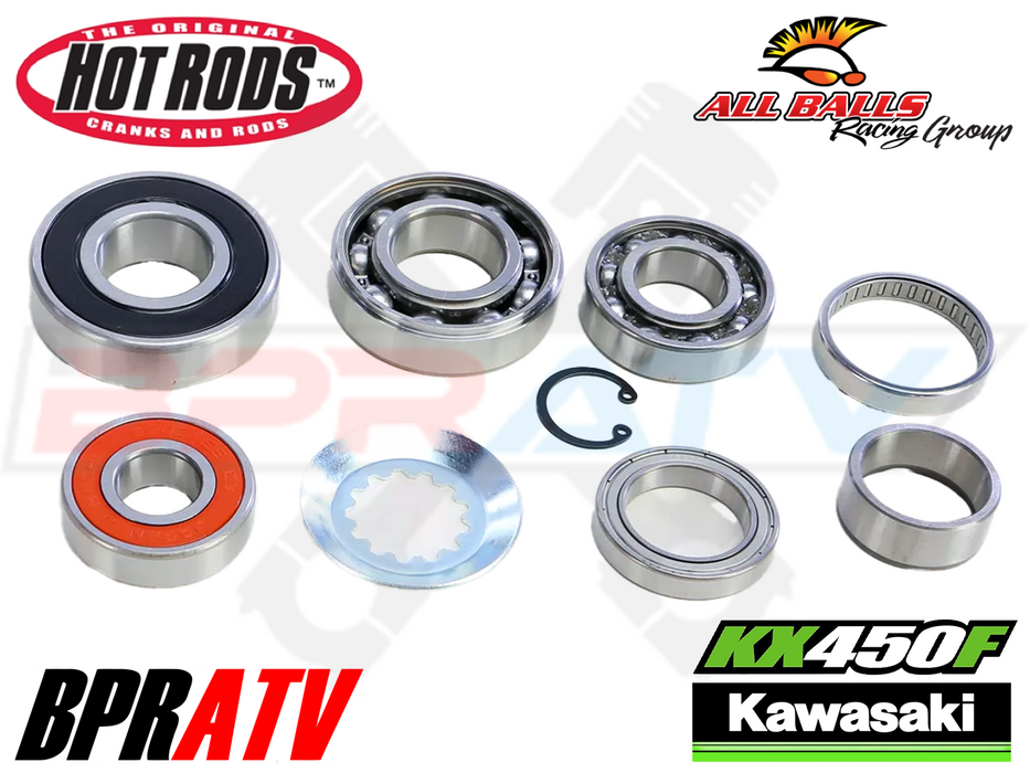 09-21 Kawasaki KX450F KX 450F Hot Rods TBK Heavy Duty Transmission Bearings Kit