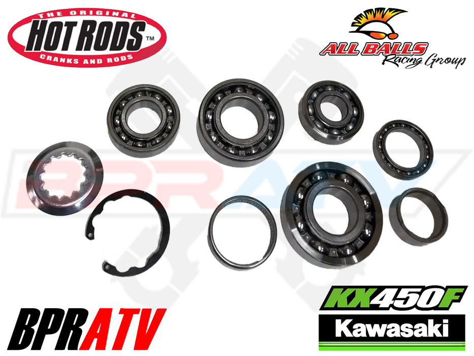 2008 2009 Kawasaki KLX450R Hot Rods Hotrods Heavy Duty Transmission Bearings Kit