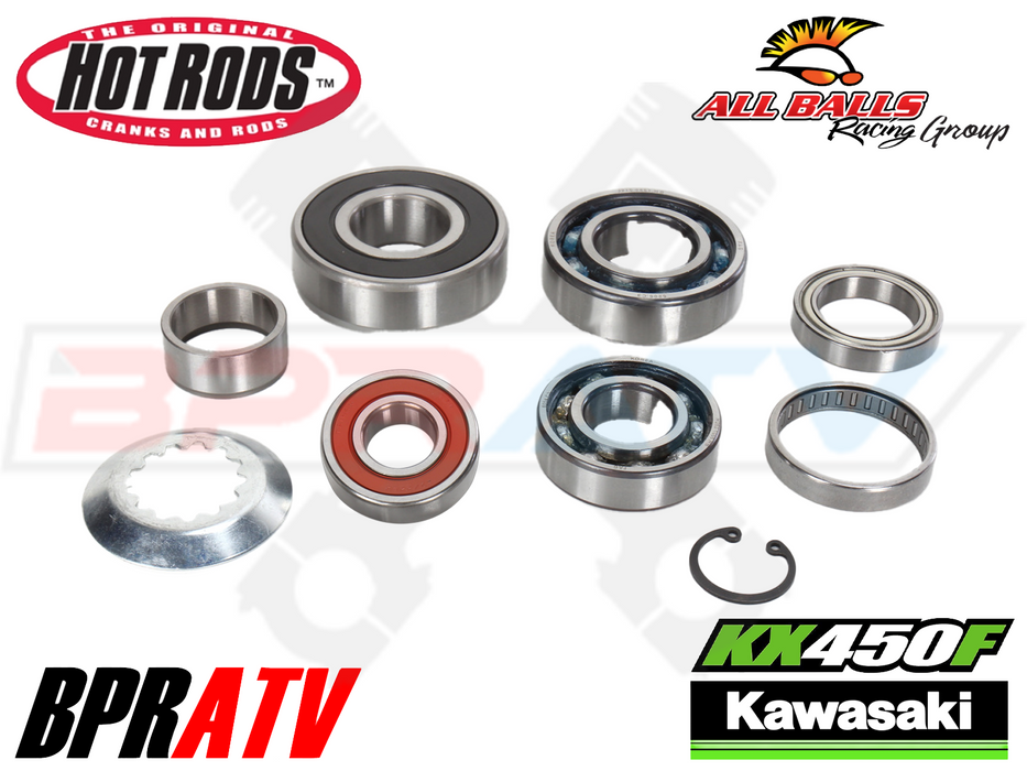 09-21 Kawasaki KX450F KX 450F KLX Hotrods Heavy Duty Transmission Bearings Kit