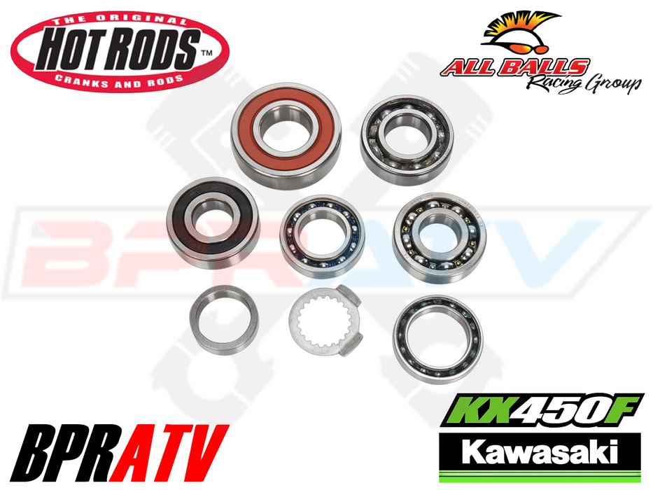 2008 2009 Kawasaki KLX450R Hot Rods Hotrods Heavy Duty Transmission Bearings Kit