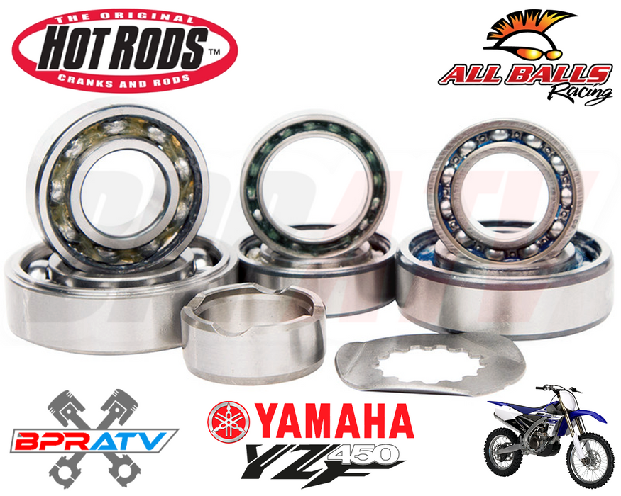 03 04 Yamaha YZ450F YZ 450F Hot Rods Heavy Duty Transmission Bearings Kit Hotrod