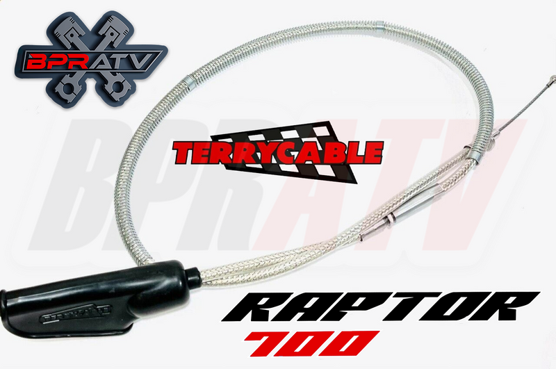 Raptor 700 700R Steel Braided Clutch Cable Aftermarket Terrycable Silver Upgrade