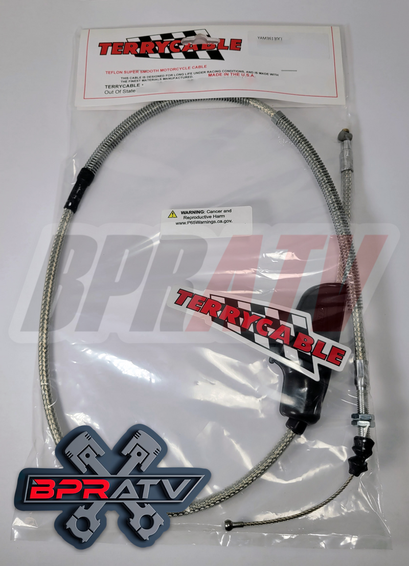 Banshee Black Shorty Levers Clutch Throttle TERRYCABLE Steel Braided Cables PWK