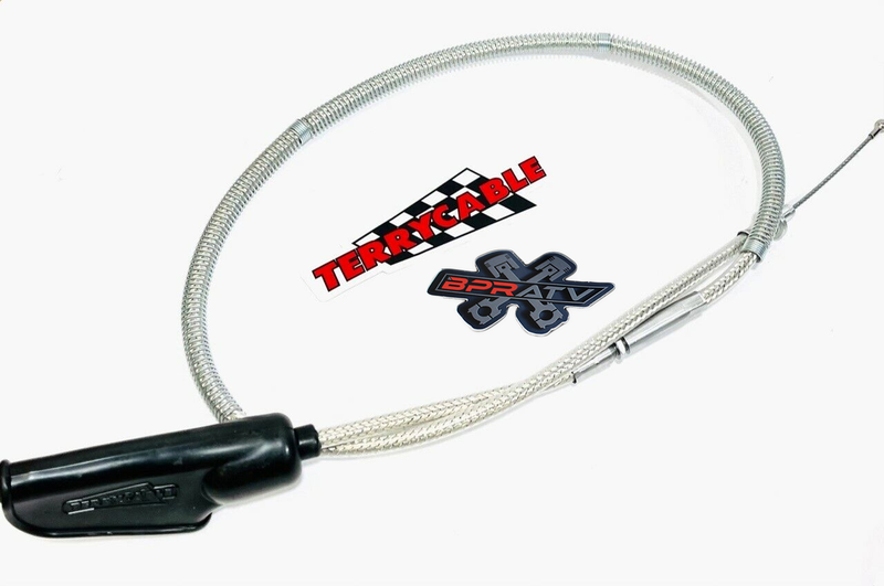 YFZ450 YFZ 450 Steel Braided Clutch Cable Aftermarket Terrycable Silver Upgrade